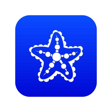 Deniz yıldızı simge dijital mavi