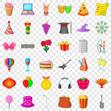 Madalya Icons set, karikatür tarzı