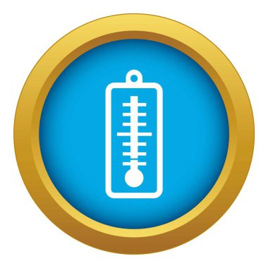 Termometre düşük sıcaklık izole mavi simge vektör