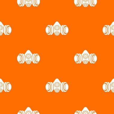 Gaz maskesi desen vektör turuncu