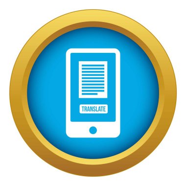 Uygulamayı akıllı telefon simgesi mavi vektörü yalıtılmış olarak çevirin
