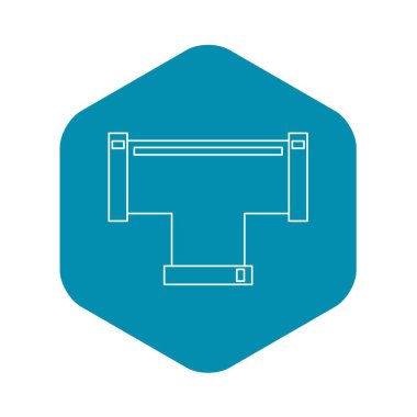 T boru bağlantı simgesi, anahat stili
