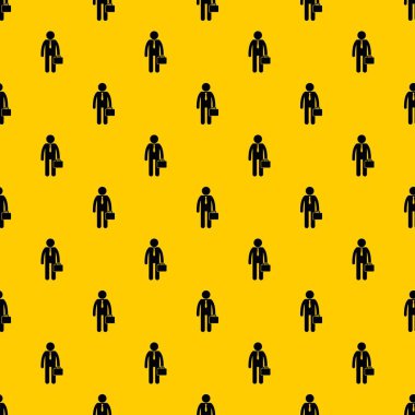 Evrak çantası desen vektörüyle ayakta duran işadamı