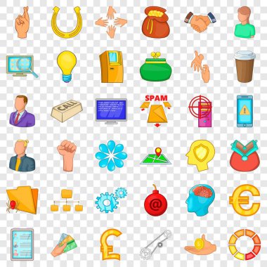 Düğme simgeleri, karikatür tarzı diye