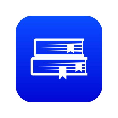 İki kitap simgesi dijital mavi