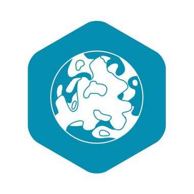 Küçük gezegen simgesi, basit tarzı