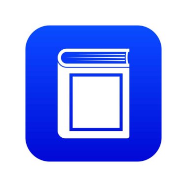 Kalın kitap simgesi dijital mavi