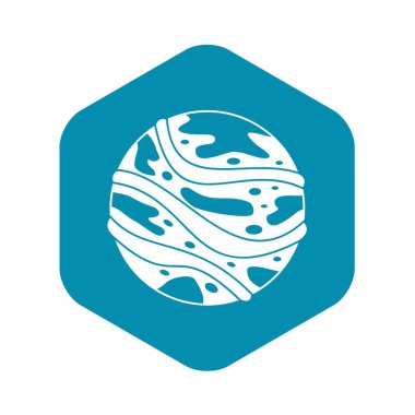 Yuvarlak gezegen simgesi, basit tarzı