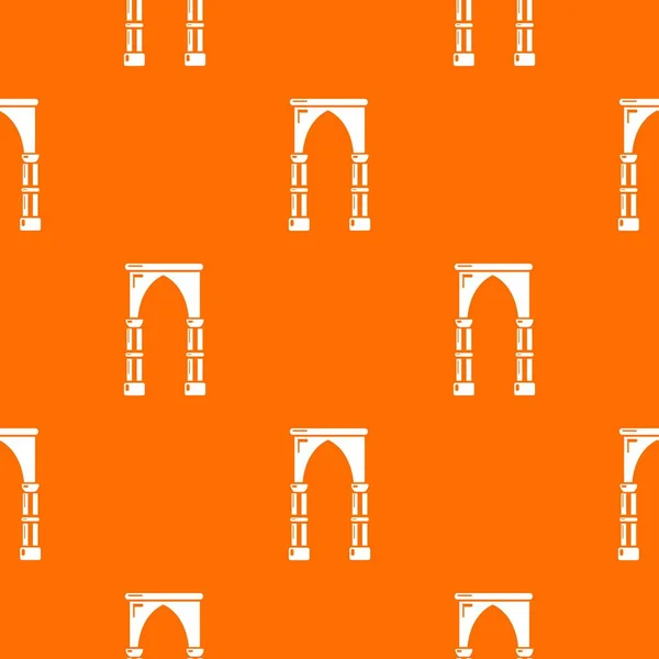 Modèle de construction arcade vecteur orange — Image vectorielle