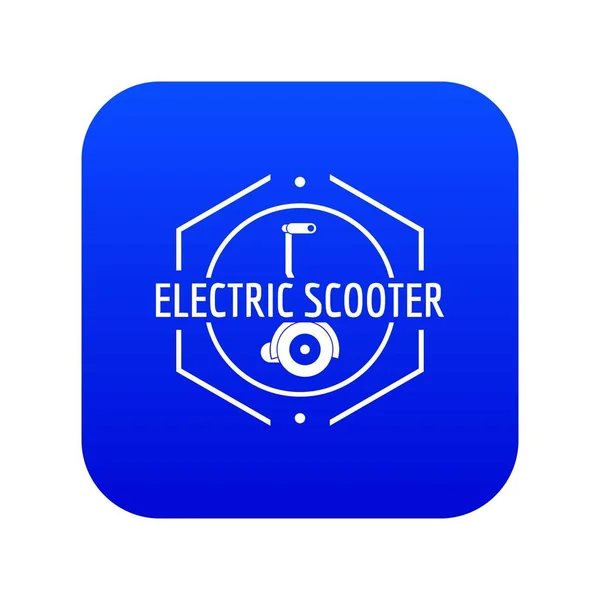 Elektrikli scooter simgesi mavi vektör — Stok Vektör