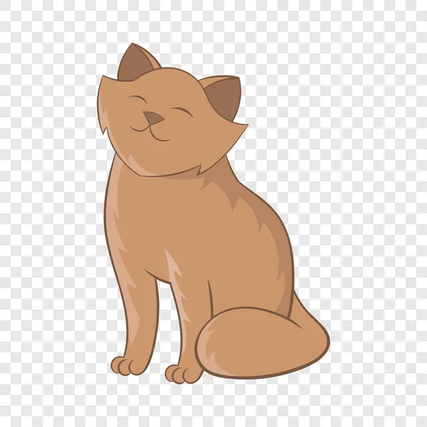 Lindo gato sentado icono, estilo de dibujos animados — Vector de stock