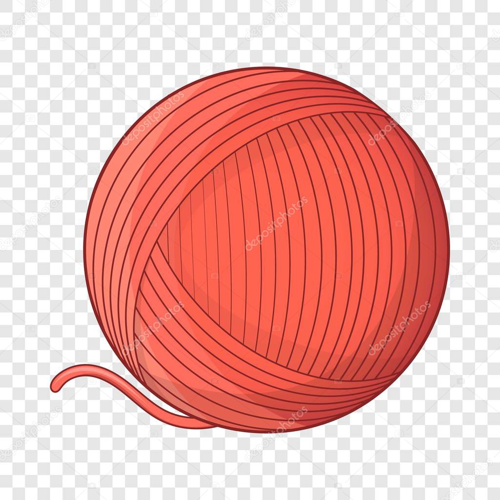 Yarn ball toy for cat icon, cartoon style