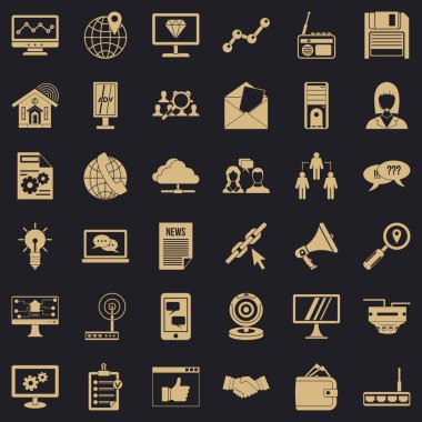 Adv dosya Icons set, basit tarzı