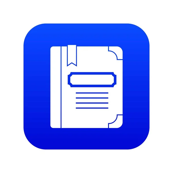 Tutoriel avec icône signet numérique bleu — Image vectorielle