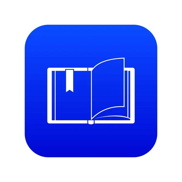 Otevřít ikonu knihy digitální modrá — Stockový vektor
