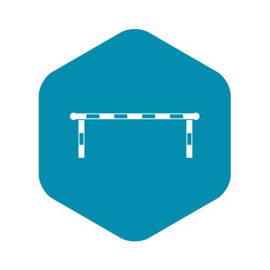 Çizgili bariyer simgesi, basit tarzı