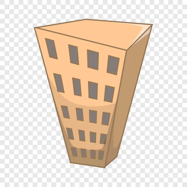Icono del edificio, estilo de dibujos animados — Vector de stock