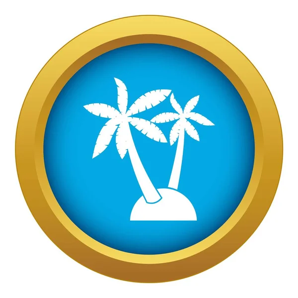 Palm bomen pictogram blauw vector geïsoleerd — Stockvector