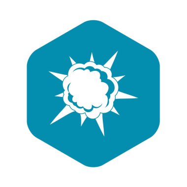 Güçlü patlama simgesi, basit tarzı