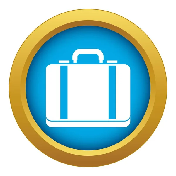 Vettore icona valigia blu isolato — Vettoriale Stock