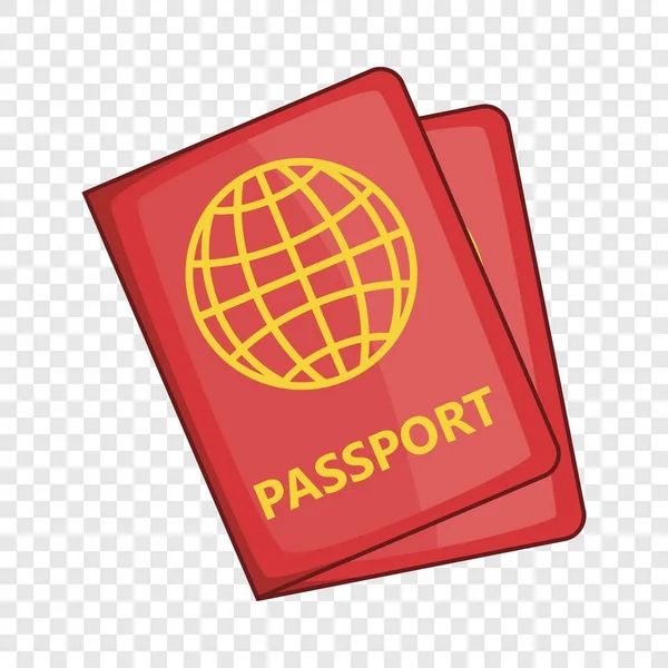 Διαβατήριο εικονίδιο, ύφος κινούμενων σχεδίων — Διανυσματικό Αρχείο