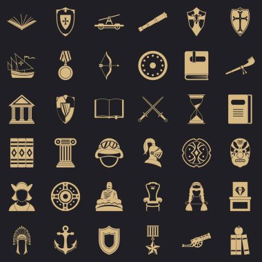 Yardım Masası Icons set, basit tarzı