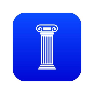Roma sütun simgesi dijital mavi