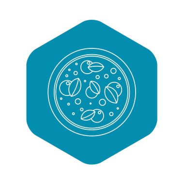 Fesleğen simgesi, anahat tarzı pizza