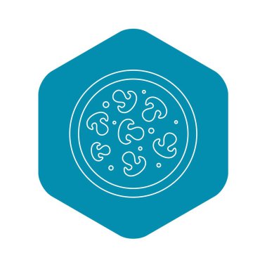 Mantar simgesi, anahat tarzı pizza