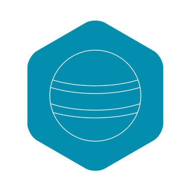 Topu çizgili simgesi, anahat stili ile