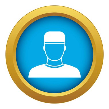 Doktor simgesi mavi vektör izole