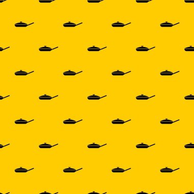 Siyah kızartma tavası desen vektörü