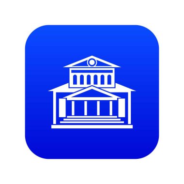 Tiyatro binası simgesi dijital mavi