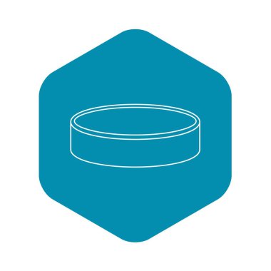 Pakı buz hokeyi simgesi, anahat stili oynamak için