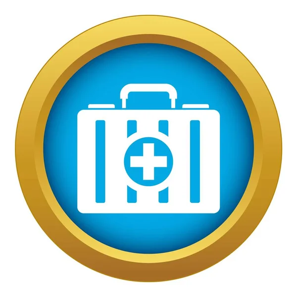 First aid kit icon blue vector isolated — Stock Vector