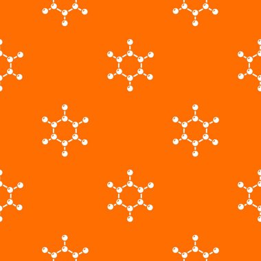 Molekül deseni vektör turuncu