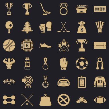 Kupa Icons set, basit tarzı