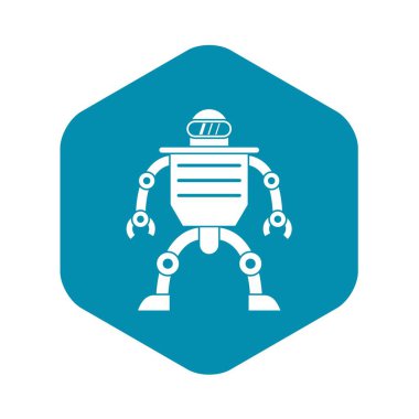 İnsansı robot simgesi, basit tarzı