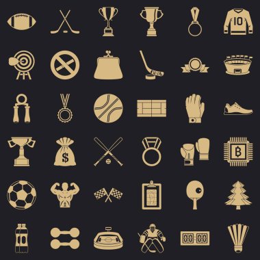 Oyun Icons set, basit tarzı