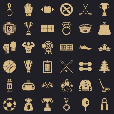 Tek tip Icons set, basit tarzı