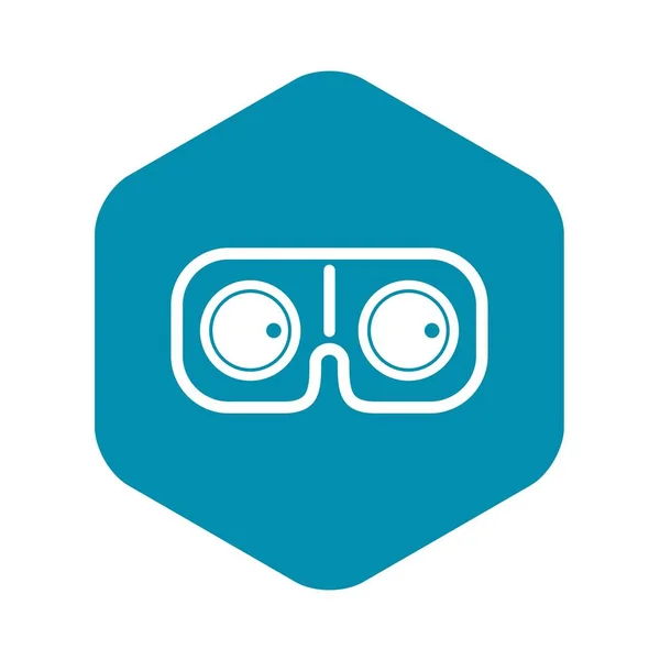 Icono de gafas de juego, estilo simple — Vector de stock