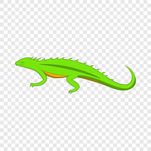 Icono de lagarto verde, estilo de dibujos animados — Archivo Imágenes Vectoriales