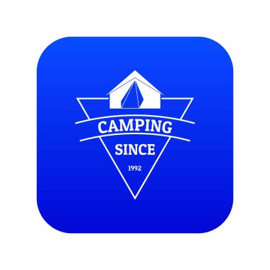 Kamp simgesi mavi vektör