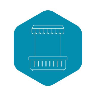 Gölgelik ve saksı simgesi içeren pencere