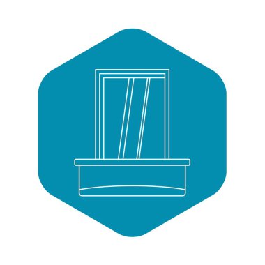 Saksı simgesi, anahat stili içeren pencere