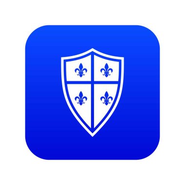 Kraliyet kalkanı simgesi dijital mavi