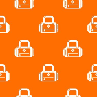 Seyahat çantası sapı desen vektör turuncu