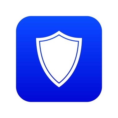 Savaş simgesi dijital mavi için Kalkan