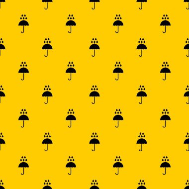 Şemsiye ve yağmur damla desen vektör