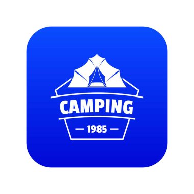 Macera rozeti simgesi mavi vektör